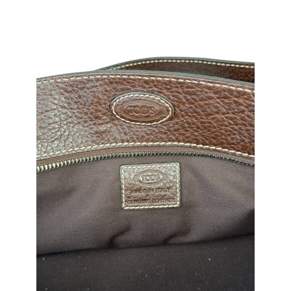 Tod's brown leather trimmed shoulder bag - Picture 14 of 16